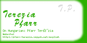 terezia pfarr business card